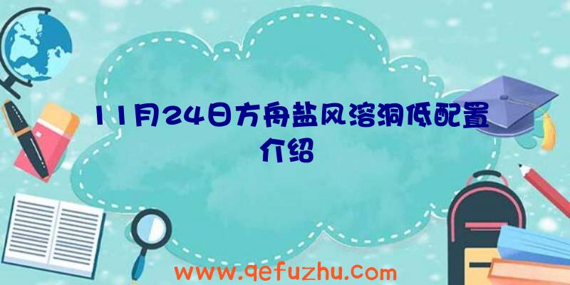 11月24日方舟盐风溶洞低配置介绍