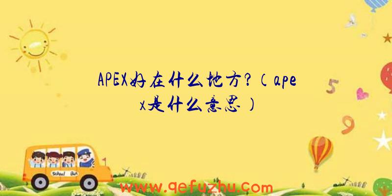 APEX好在什么地方？（apex是什么意思）