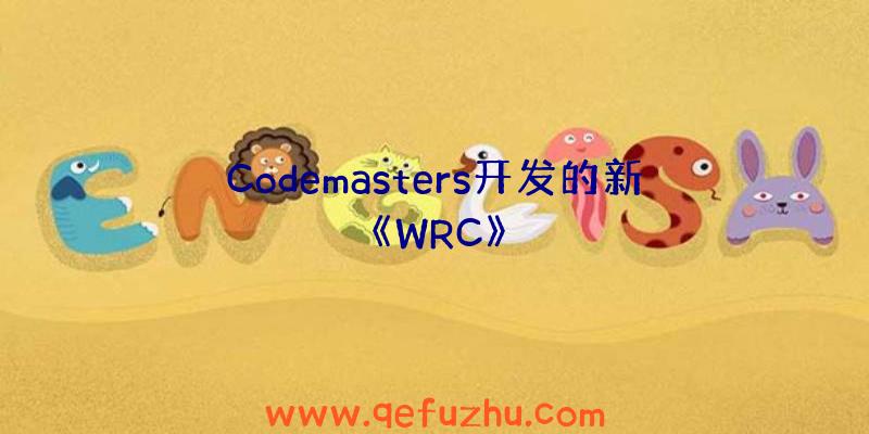 Codemasters开发的新《WRC》