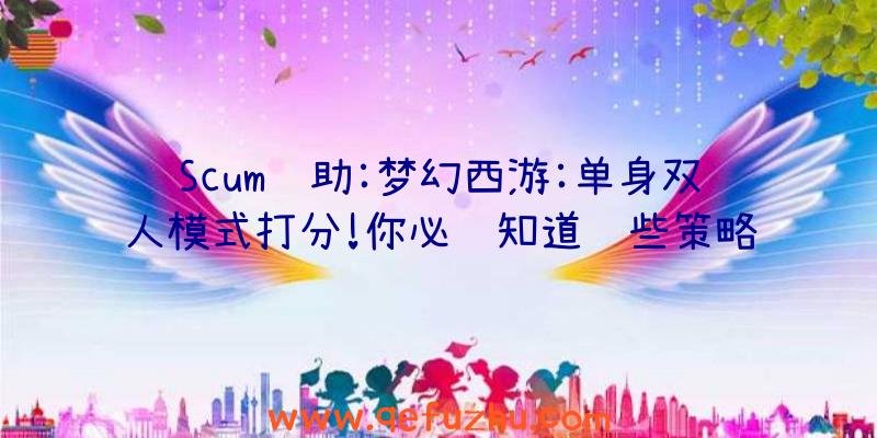 Scum辅助:梦幻西游:单身双人模式打分!你必须知道这些策略