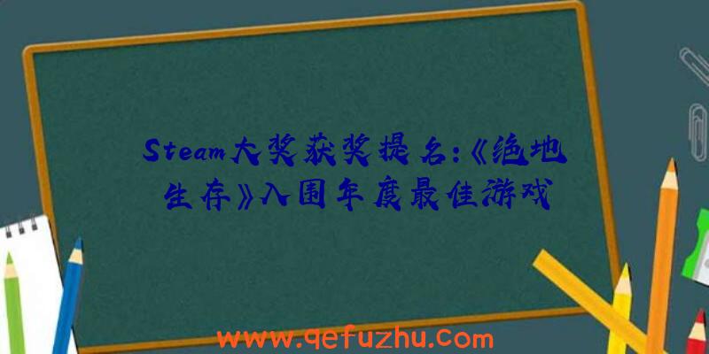 Steam大奖获奖提名:《绝地生存》入围年度最佳游戏