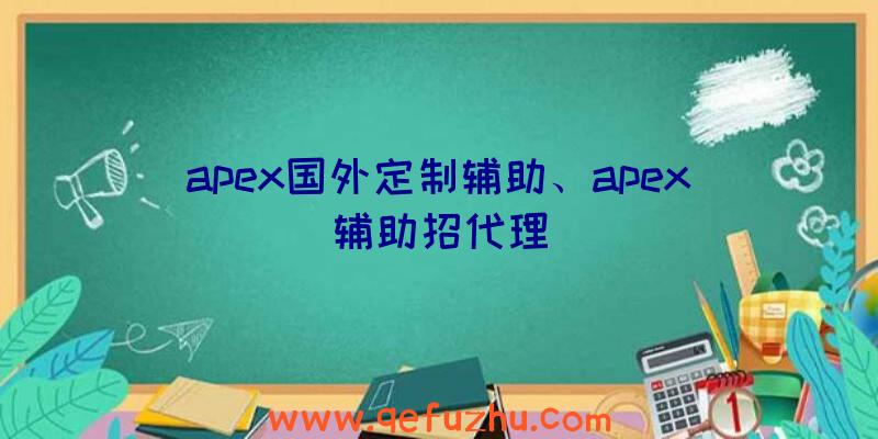 apex国外定制辅助、apex辅助招代理