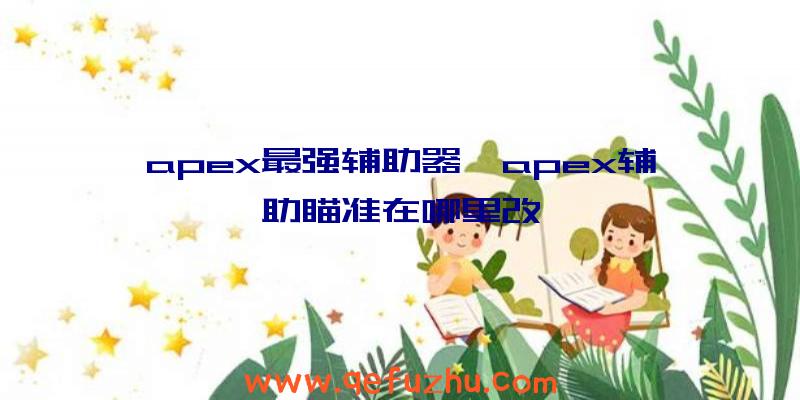 apex最强辅助器、apex辅助瞄准在哪里改