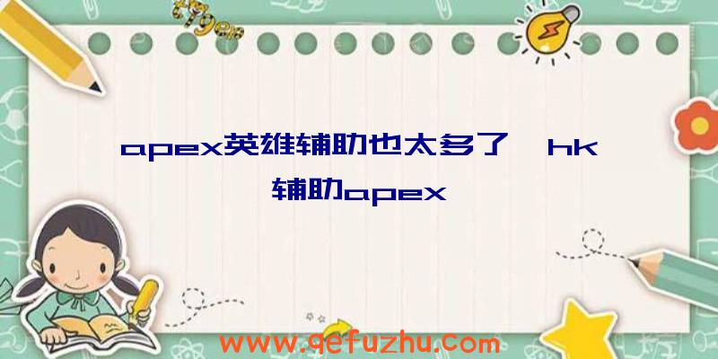 apex英雄辅助也太多了、hk辅助apex