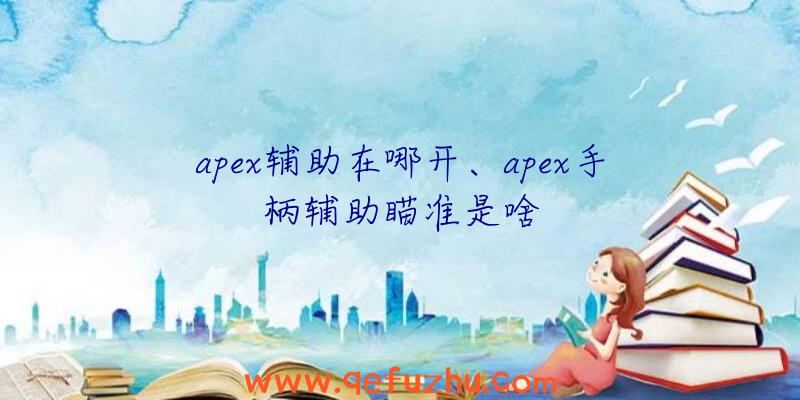 apex辅助在哪开、apex手柄辅助瞄准是啥