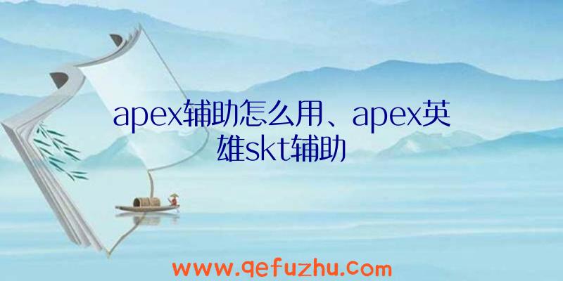 apex辅助怎么用、apex英雄skt辅助