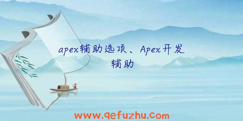 apex辅助选项、Apex开发辅助