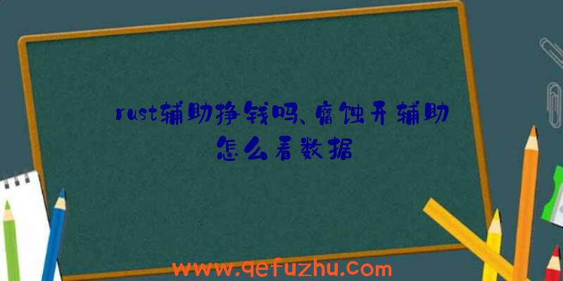 rust辅助挣钱吗、腐蚀开辅助怎么看数据