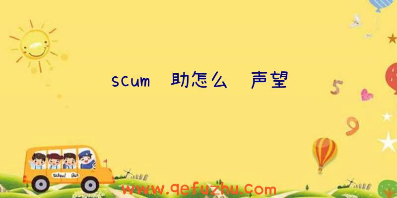 scum辅助怎么调声望