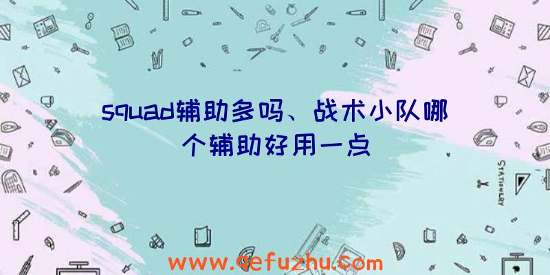 squad辅助多吗、战术小队哪个辅助好用一点