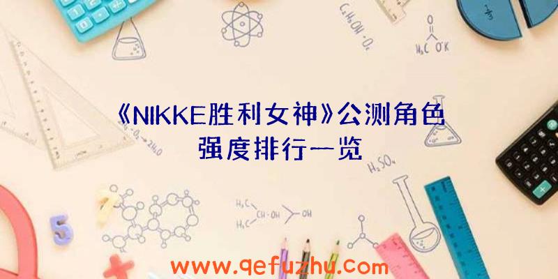 《NIKKE胜利女神》公测角色强度排行一览