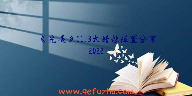 《光遇》11.3大蜡烛位置分享2022