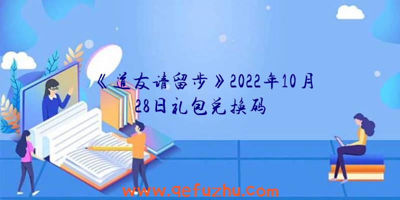 《道友请留步》2022年10月28日礼包兑换码