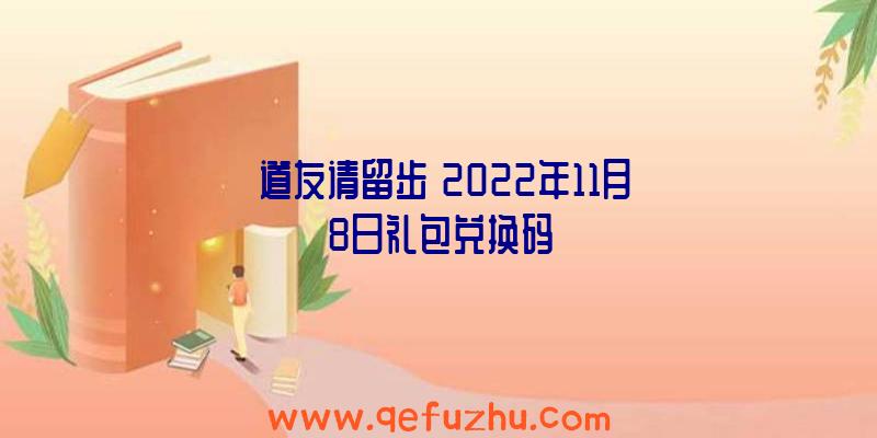 《道友请留步》2022年11月8日礼包兑换码