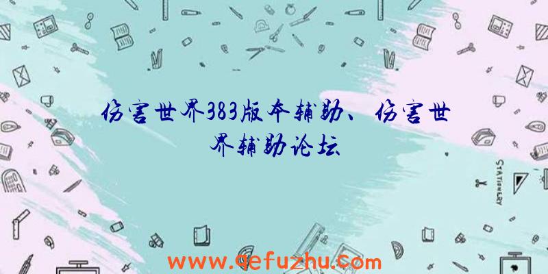 伤害世界383版本辅助、伤害世界辅助论坛