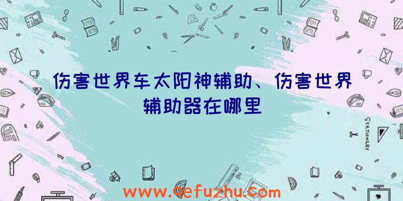 伤害世界车太阳神辅助、伤害世界辅助器在哪里