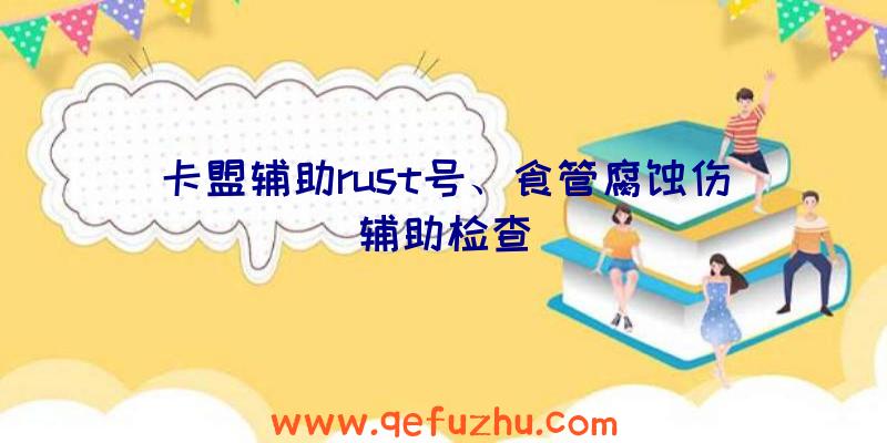 卡盟辅助rust号、食管腐蚀伤辅助检查