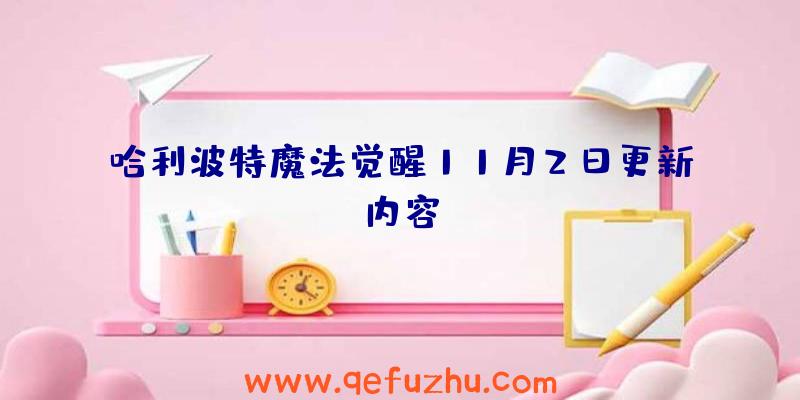 哈利波特魔法觉醒11月2日更新内容