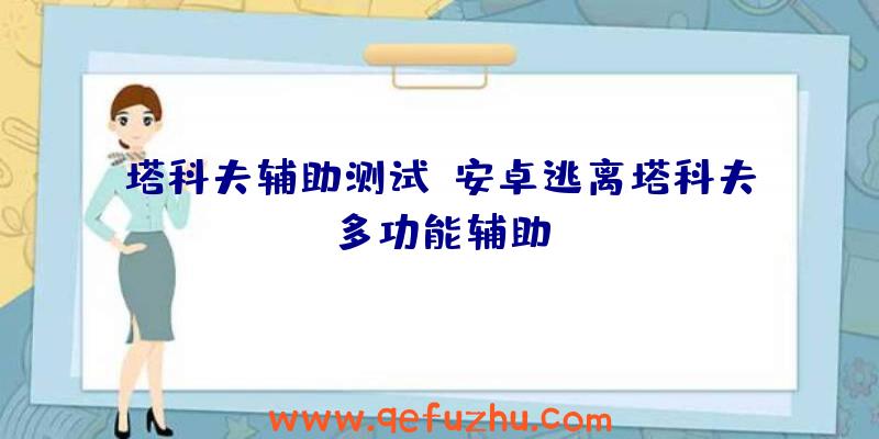 塔科夫辅助测试、安卓逃离塔科夫多功能辅助