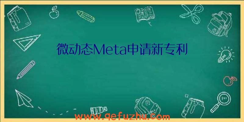 微动态Meta申请新专利