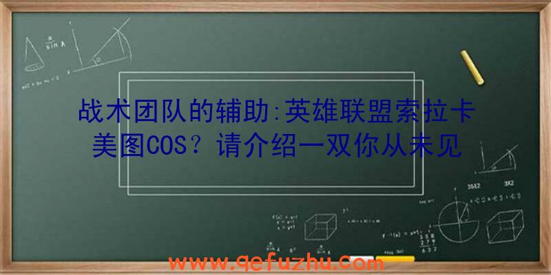 战术团队的辅助:英雄联盟索拉卡美图COS？请介绍一双你从未见