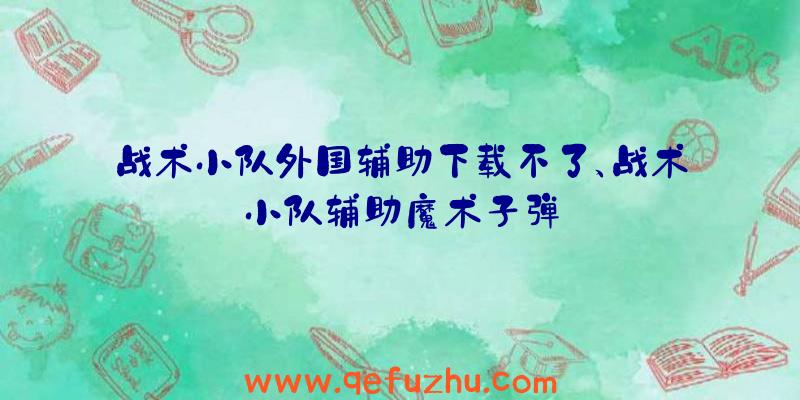 战术小队外国辅助下载不了、战术小队辅助魔术子弹