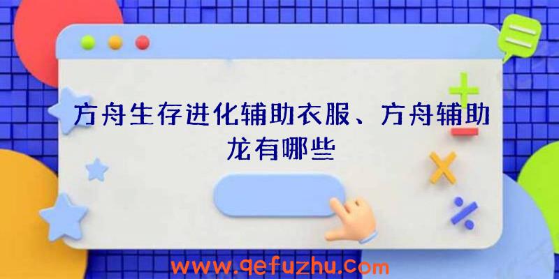 方舟生存进化辅助衣服、方舟辅助龙有哪些