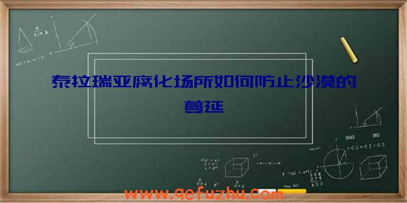 泰拉瑞亚腐化场所如何防止沙漠的蔓延