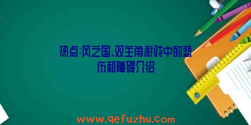 热点:风之国,双主角游戏中的悲伤和障碍介绍