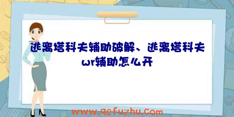 逃离塔科夫辅助破解、逃离塔科夫wr辅助怎么开