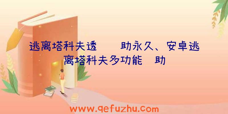 逃离塔科夫透视辅助永久、安卓逃离塔科夫多功能辅助