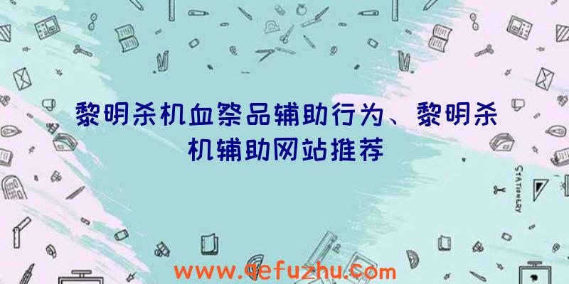 黎明杀机血祭品辅助行为、黎明杀机辅助网站推荐